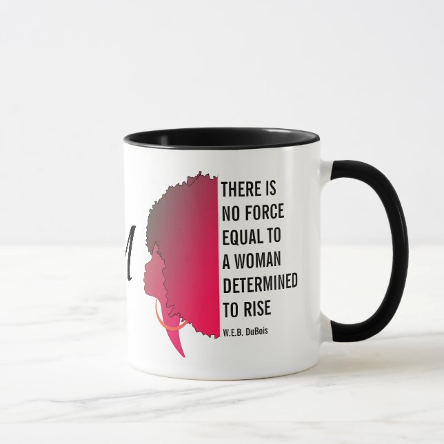 THERE IS NO FORCE Inspirational W.E.B DuBois Quote Mug (Right)