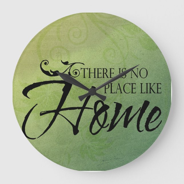There is no place like home large clock (Front)