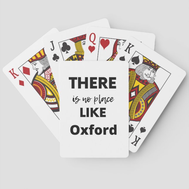 there is no place like Oxford Playing Cards (Back)