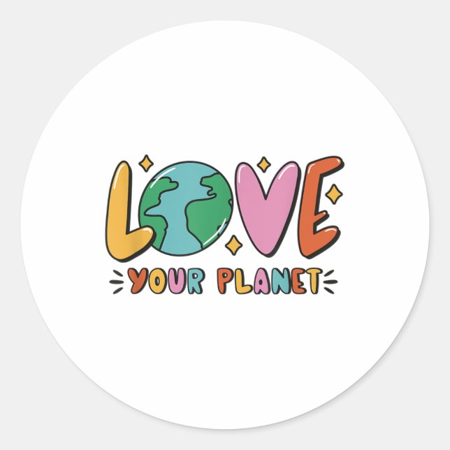 There Is No Plan B Climate Protection Environmenta Classic Round Sticker (Front)