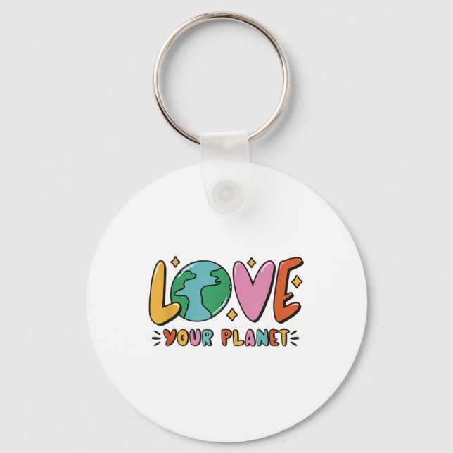 There Is No Plan B Climate Protection Environmenta Key Ring (Front)