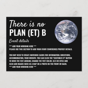 There is No Plan (et) B, Climate Change Detail Enclosure Card