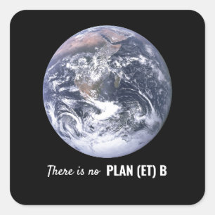 There is No Plan (et) B, Climate Change Square Sticker
