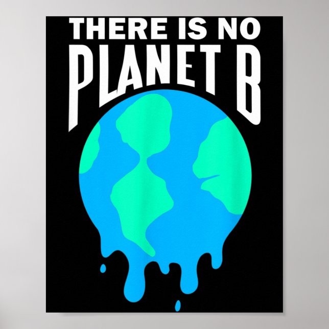There Is No Planet B Climate Change Global Warming Poster (Front)