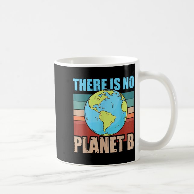 There Is No Planet B Climate Change Retro Style Ea Coffee Mug (Right)