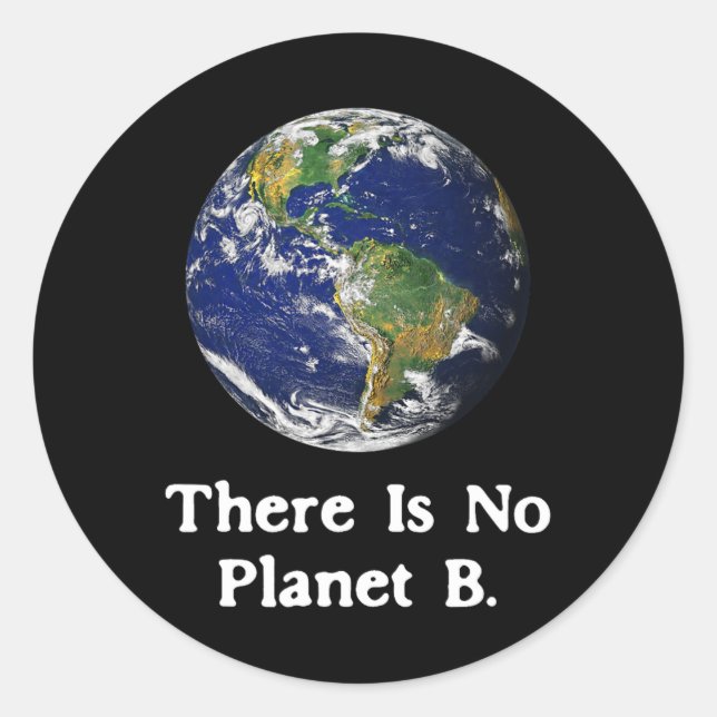 There Is No Planet B Earth Day  Classic Round Sticker (Front)
