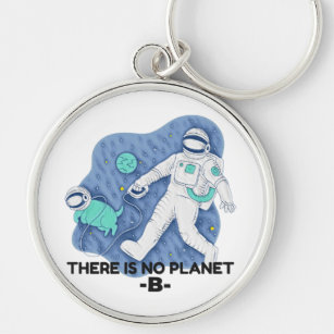 There Is No Planet B - Earth Day (Sketchy Texture) Key Ring