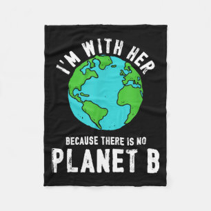 There Is No Planet B Ecology Nature Save The Plane Fleece Blanket