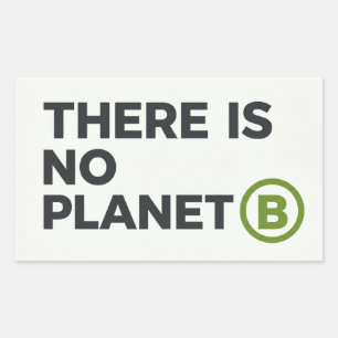 There Is No Planet B Environmentalist Rectangular Sticker