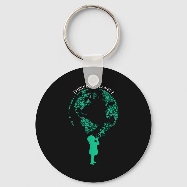 There Is No Planet B - Global Warming _1  Key Ring (Front)