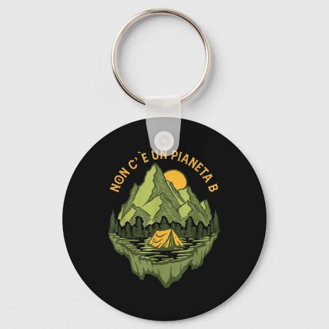 There Is No Planet B Mother Earth Environmental Key Ring (Front)