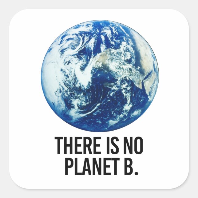 There is no Planet B Square Sticker (Front)