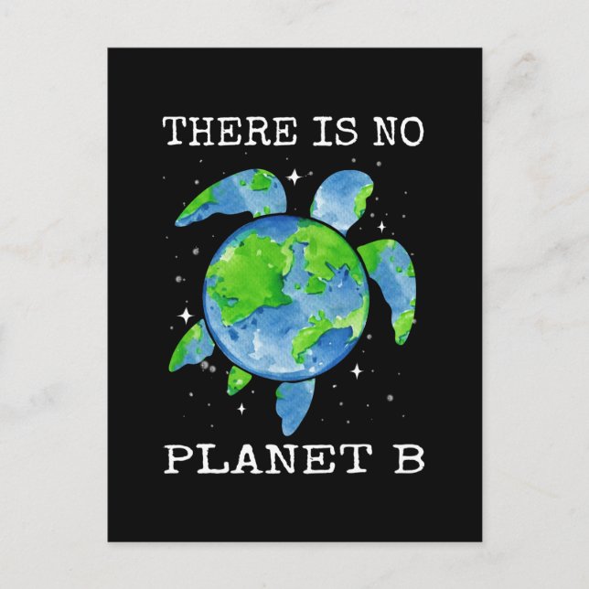There Is No Planet B Turtle Design Earth Day Gifts Postcard (Front)