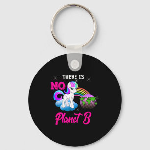 There Is No Planet B Unicorn Key Ring