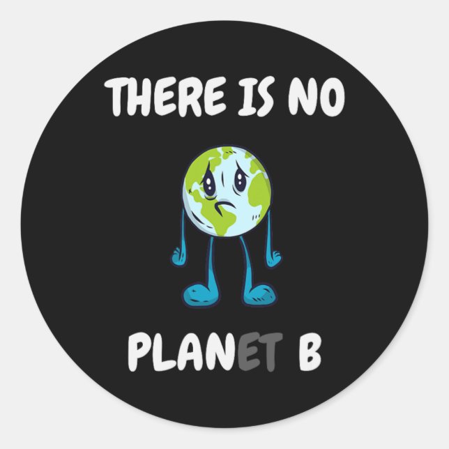 There Is No Planet (plan) B - Climate Change Activ Classic Round Sticker (Front)