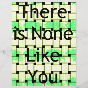 There is non like you Woven African  Text Design 