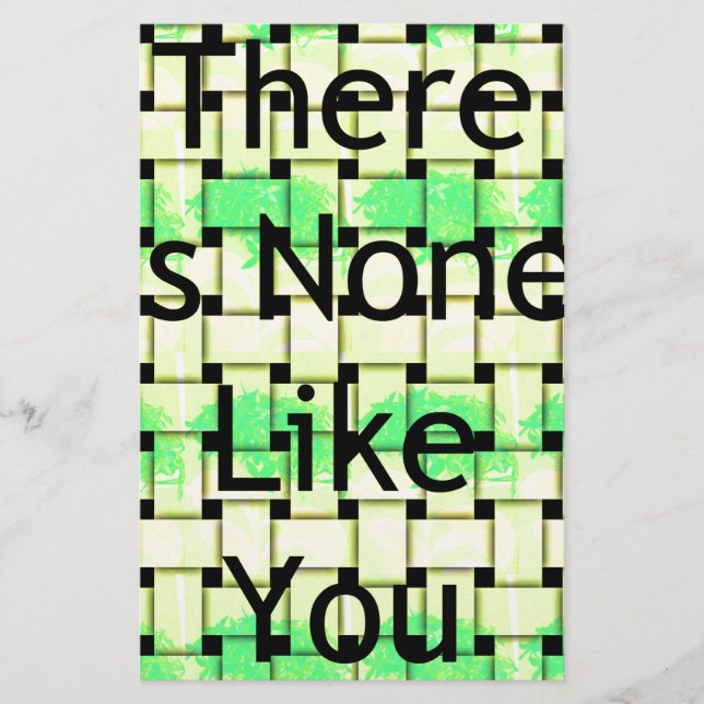 There is non like you Woven African  Text Design  (Front)