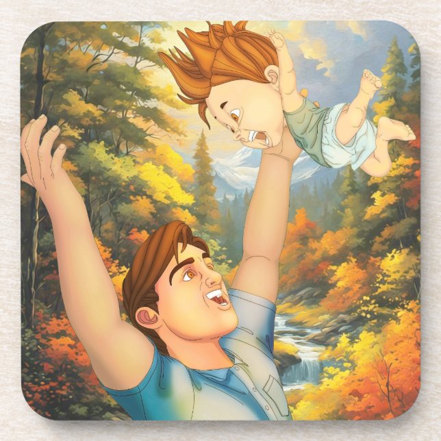 THERE IS NOTHING LIKE A GOOD TUSSLE WITH DAD COASTER (Front)