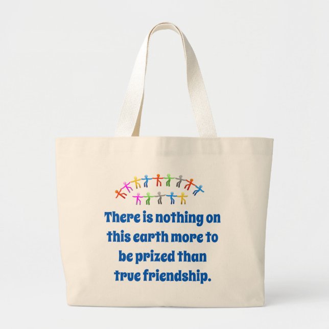 There Is Nothing On This Earth - Friendship Quote  Large Tote Bag (Front)