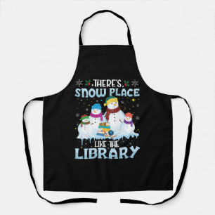 There is Snow Place Like The Library Christmas Apron