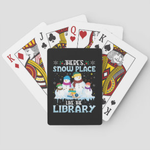 There is Snow Place Like The Library Christmas Playing Cards