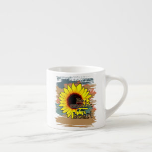 There Is Sunshine In My Heart, Sunflower Quotes Espresso Cup