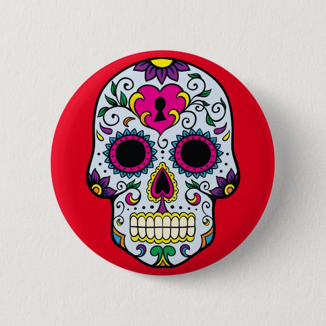 There muerte 6 6 cm round badge (Front)