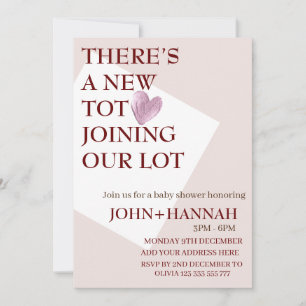 There’s a New Tot Joining Our Lot Coed Baby Shower Invitation