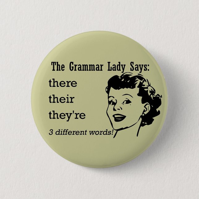 There, Their, They're Buttons (Front)