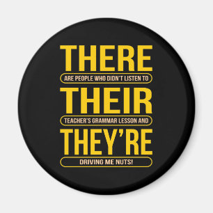 There Their They're English Language Teacher Magnet