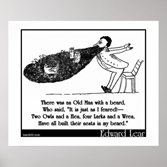 There was an Old Man with a beard Poster (Front)