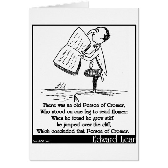 There was an old Person of Cromer Card