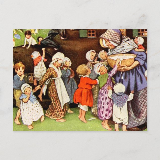 There Was an Old Woman Who Lived in a Shoe Postcard (Front)