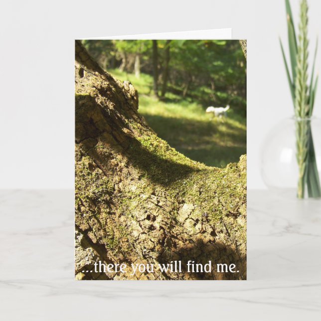 There you will find me. card (Front)