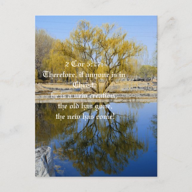 Therefore, if anyone is in Christ, postcard (Front)