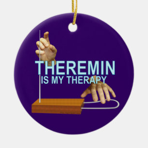 Theremin Therapy Ceramic Tree Decoration