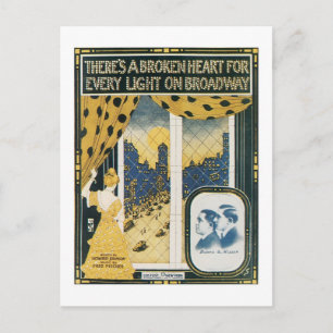 There's A Broken Heart For Every Light On Broadway Postcard