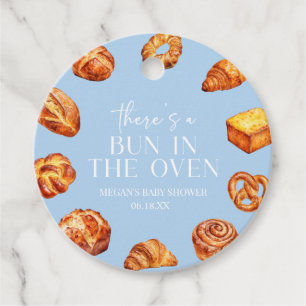 There's A Bun In The Oven Bread Baby Shower Favour Tags