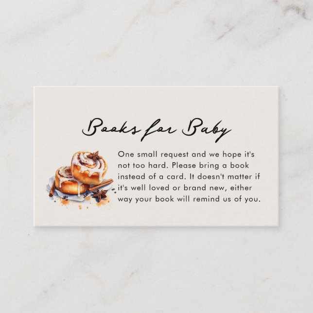 There's a Bun in the Oven Neutral Baby Shower  Enclosure Card (Front)