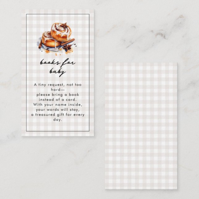 There's a Bun in the Oven Neutral Baby Shower Enclosure Card (Front/Back)