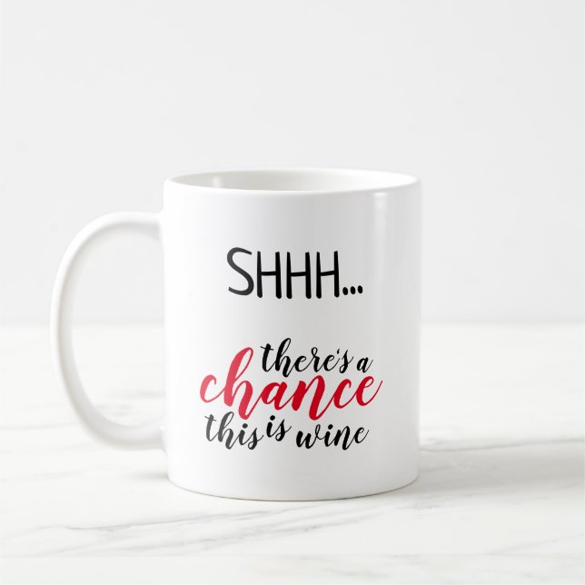There's a chance this is wine funny coffee mug (Left)