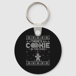There's A Cookie In This Oven Gingerbread Ugly Chr Key Ring