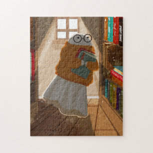 There's A ghost amongst the bookshelves again Jigsaw Puzzle