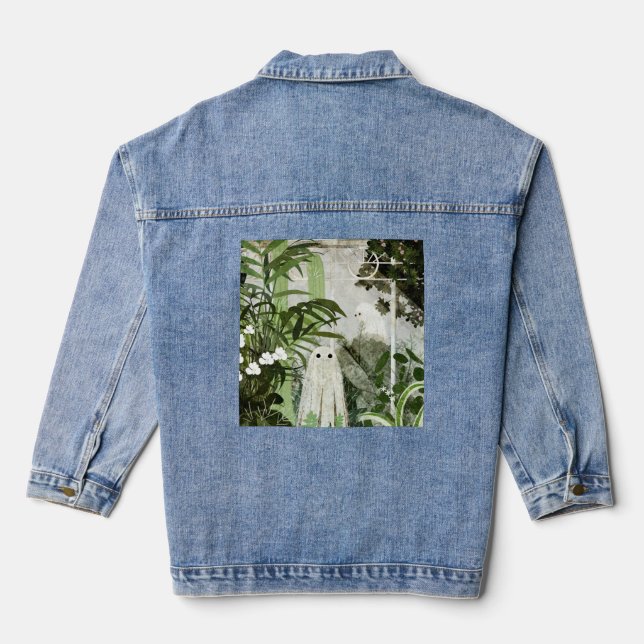There's A Ghost In The Greenhouse Again... Denim Jacket (Back)