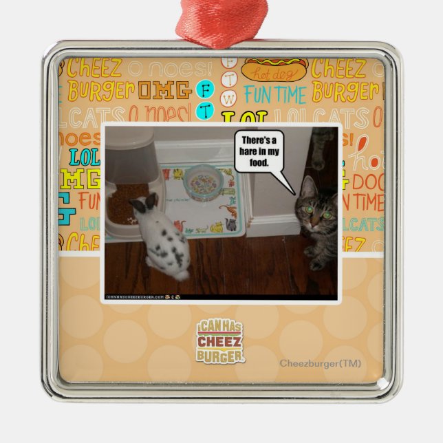 There's a hare in my food. metal tree decoration (Front)