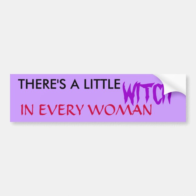 THERE'S A LITTLE, WITCH, IN EVERY WOMAN BUMPER STICKER (Front)