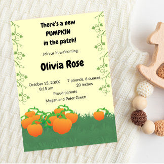 There's a new pumpkin in the patch invitation
