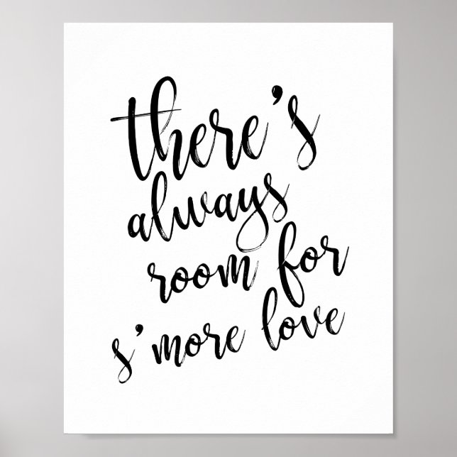 There's always room for s'more love Gold 8x10 Sign (Front)
