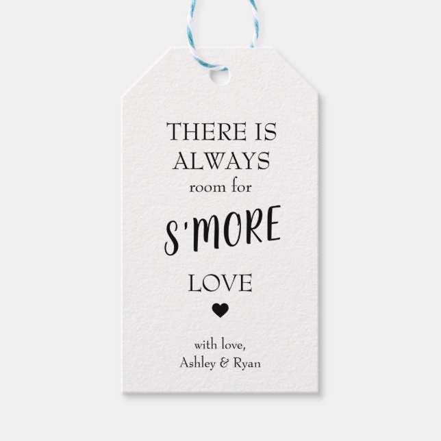 There's always room for S'mores Gift favour Tags (Front)