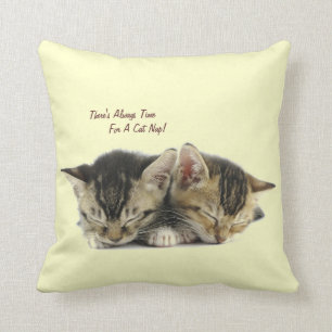 There's Always Time For A Cat Nap Throw Pillow